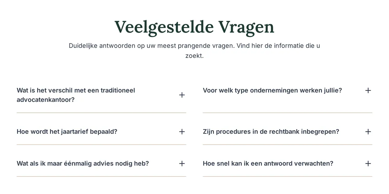 De veelgestelde vragen op kalaw.eu, gebouwd door VBS