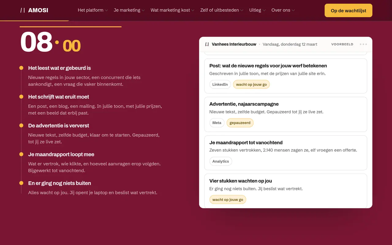 The new AMOSI site: what the system did overnight (example)