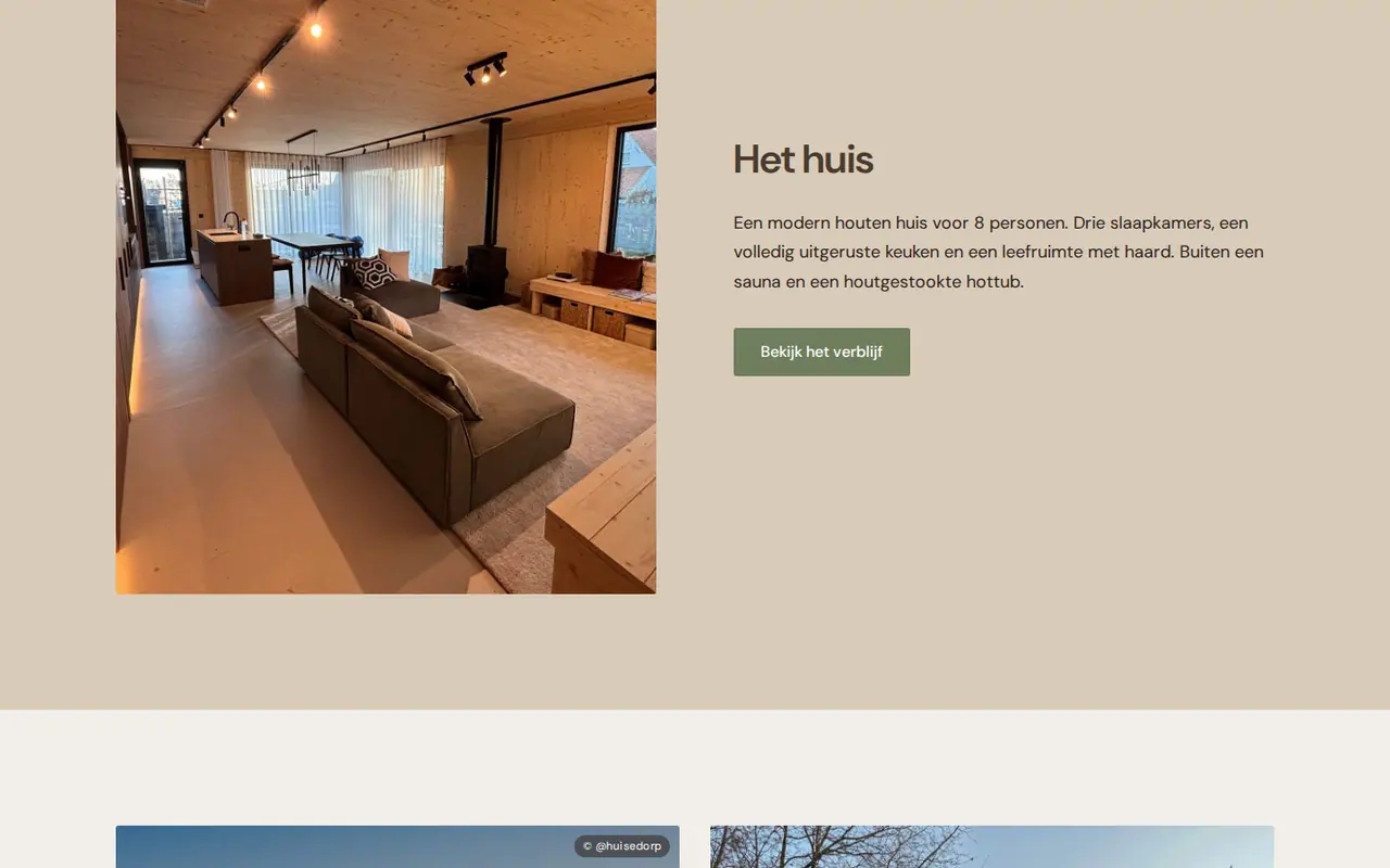 The house on the No.4 Lange Ast site: a living room in wood