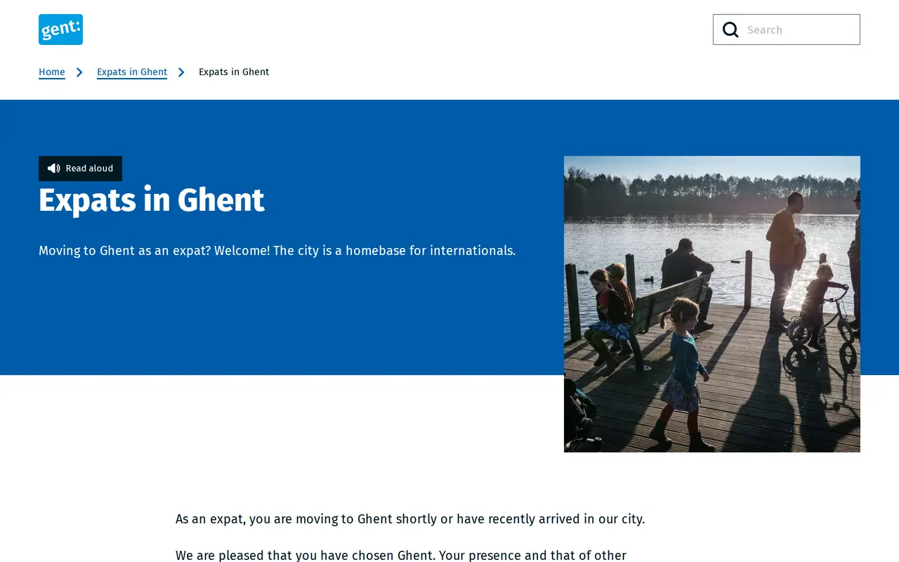 Starter grant in Ghent: the Expats in Ghent page of the City of Ghent, in English