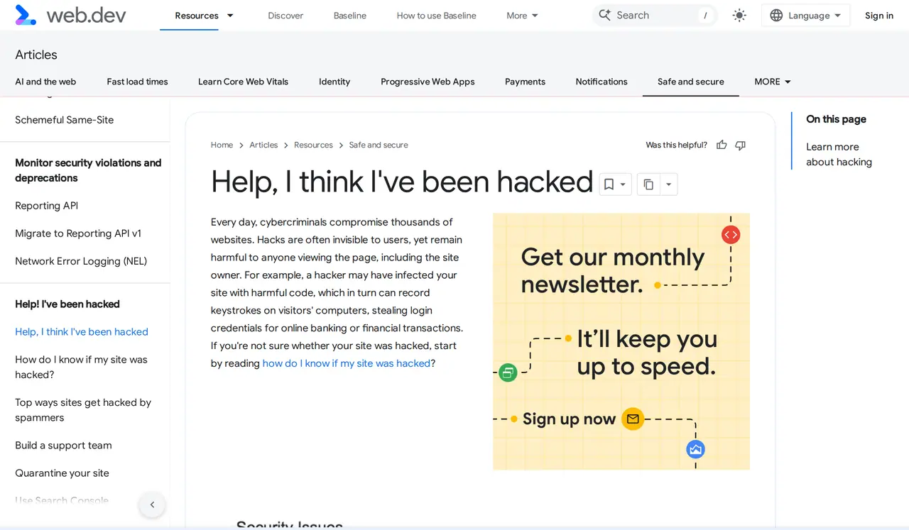 Website hacked, what to do: Google's help page for site owners who think their site has been hacked