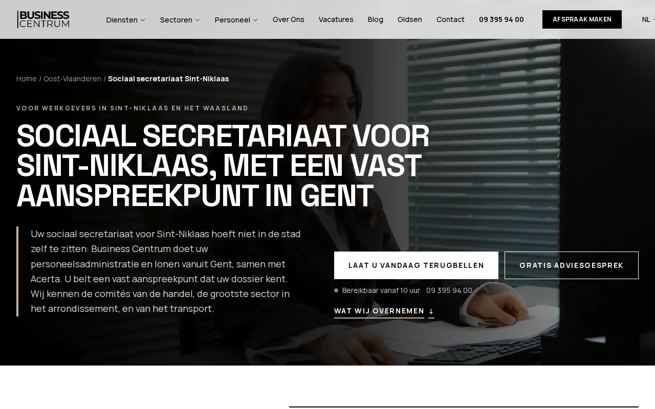 Website laten maken in Sint-Niklaas: de pagina over Sint-Niklaas die wij voor business-centrum.be schreven